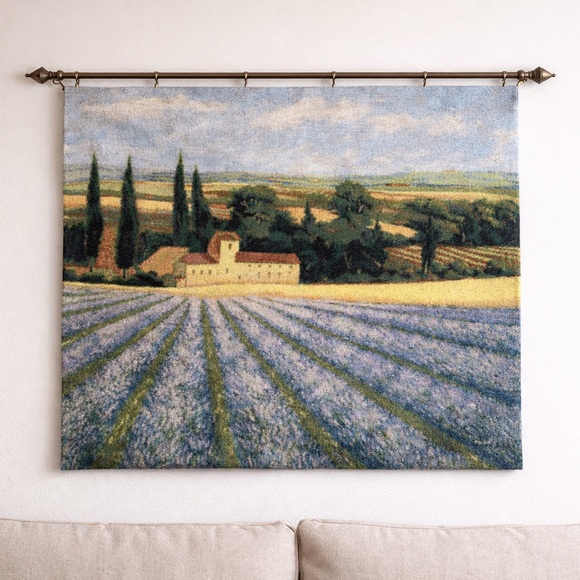 James Wiens Lavender skies wall tapestry Rod Pocket large